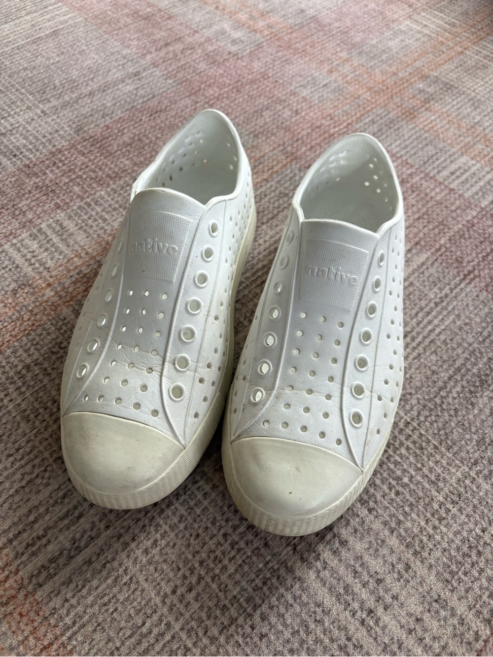 Native White Slip-On Perforated Sneakers women's 9